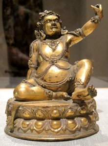 Virupa statue from Tibet, 18th century, gilt bronze, Honolulu Museum of Art