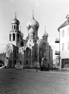 Vilnius. De Russisch orthodoxe kerk van St. Michael en St. Constantijn. Op de vo, Bestanddeelnr 252-1304