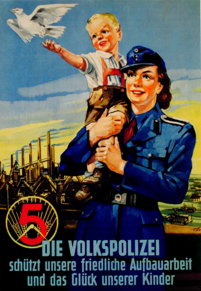 Volkspolizei propaganda poster 1954