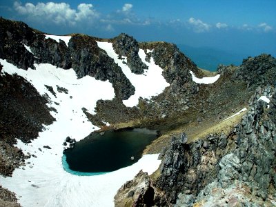 Volcanic craters from Mount Yake North peak 2002-6-5