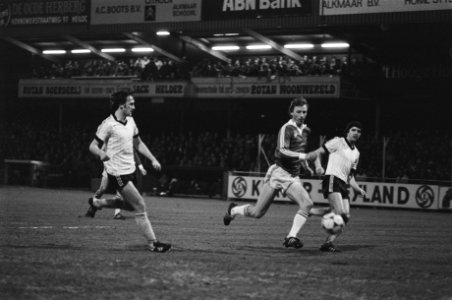 Voetbal, AZ67 tegen Lokeren om Uefacup, Hugo Hovenkamp aktie, Bestanddeelnr 931-3555