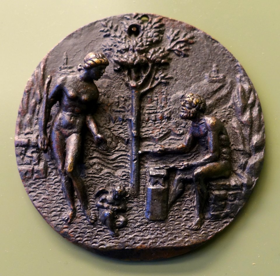 Vulcan Forging the Arrows of Cupid, Andrea Briosco (Riccio), Ulocrino, and circle, Padua, early 16th century AD, bronze - Bode-Museum - DSC02527