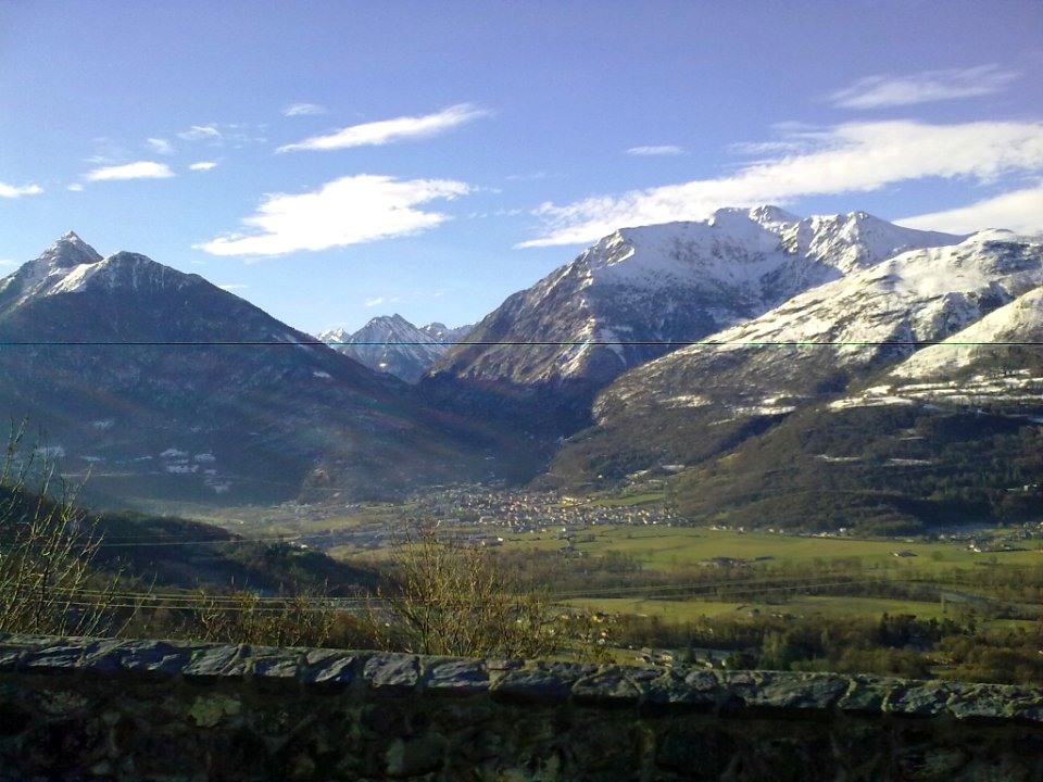 Vue sur la montagne depuis Souin