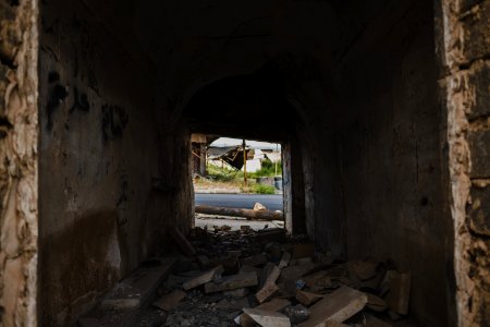 Views in May of 2019 around the old city center area of Shingal, ruined in the war with the Islamic State 02
