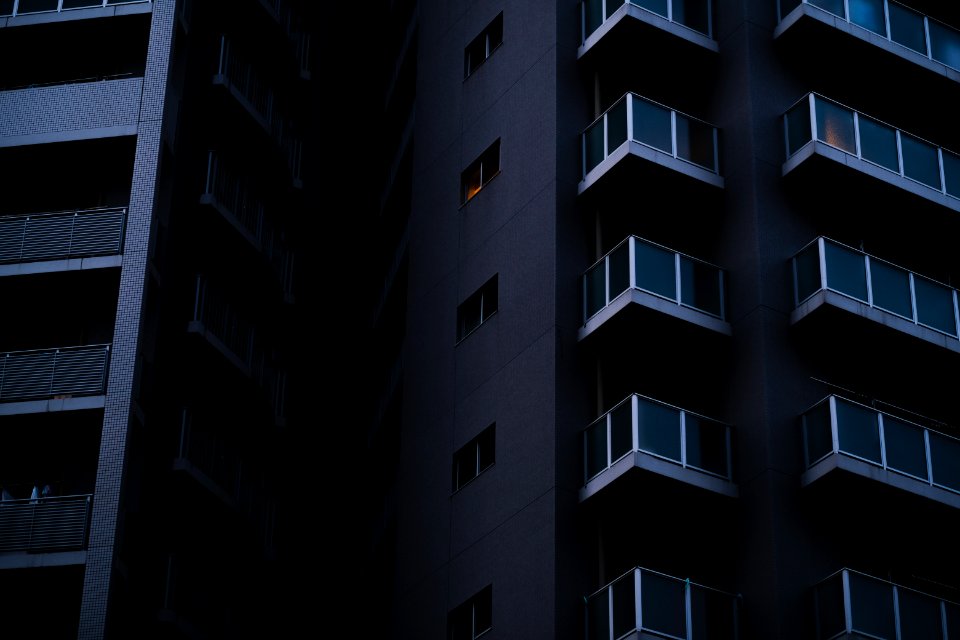 Views at twilight in April of 2019 around the Minami Senju neighborhood in Tokyo 06