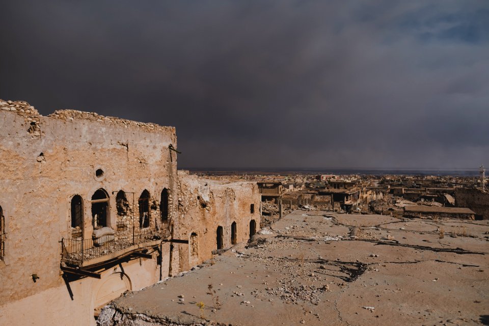 Views in and around (including across the street) on 28th June 2019 at the Catholic cathedral in Sinjar 01