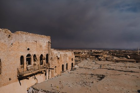 Views in and around (including across the street) on 28th June 2019 at the Catholic cathedral in Sinjar 01