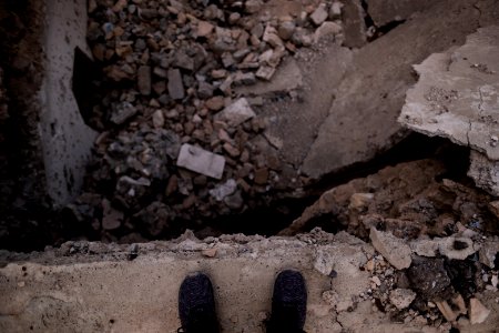 Views of a partially destroyed Aghawat Mosque in the old city of Mosul, in summer of 2019 after war with the Islamic State 18