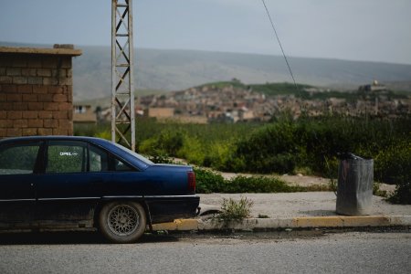 Views in May of 2019 around the main gate of the Ezidi Progress Party's main office in downtown Shingal 05
