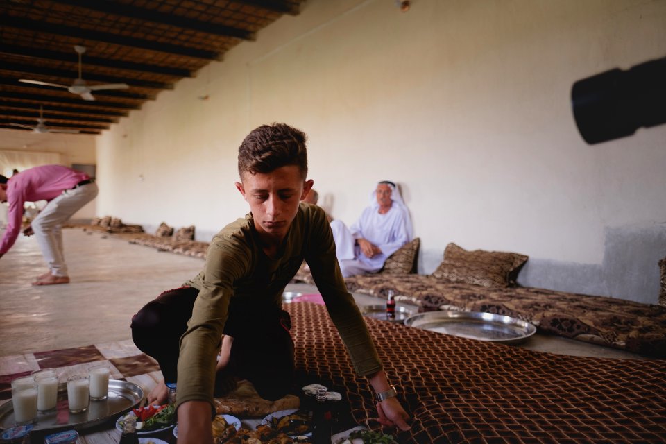 Views of a meal being served in June of 2019 at an Ezidi home in Wardia village in the Sinjar region 04