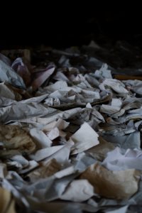 Views inside the ruined Rashid Bank in Shingal in May of 2019, destroyed during war with the Islamic State 10