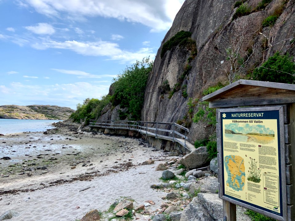 Valöns naturreservat skylt