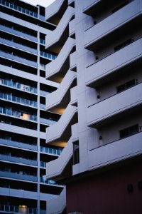 Views at twilight in April of 2019 around the Minami Senju neighborhood in Tokyo 03