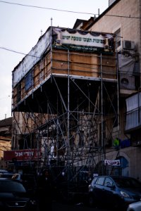 Views of a sukkah in and around Mea Shearim neighborhood in Jerusalem in October 2019 during Sukkot 28