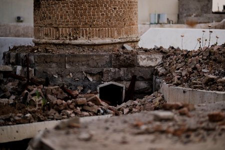 Views of Aghawat Mosque in Mosul in summer of 2019, after its destruction in the war with the Islamic State 23