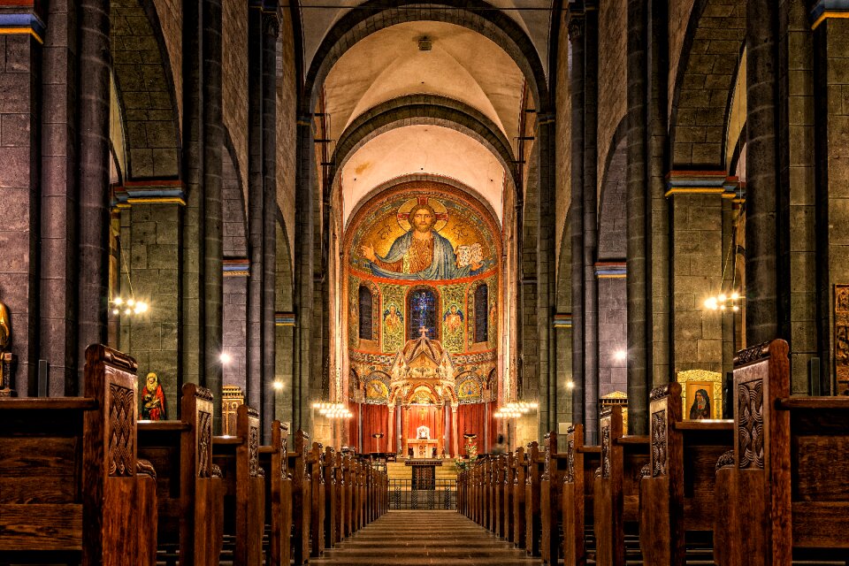 Altar religion church pews photo