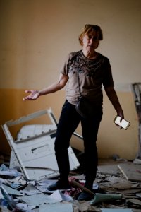Views around the ruined ID card office in Shingal in April of 2019, following war with the Islamic State 15