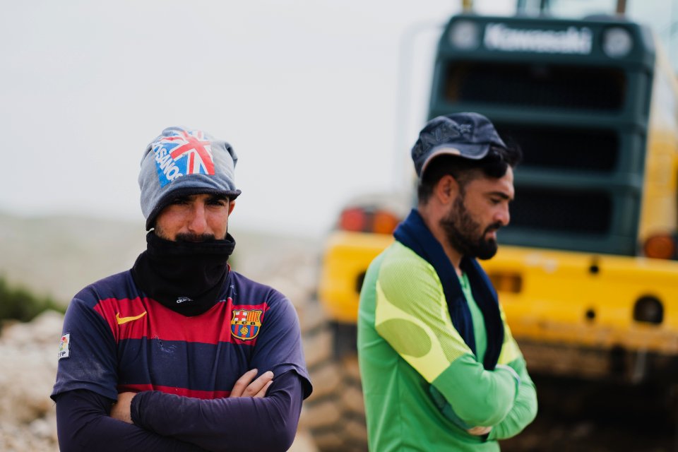 Views in May 2019 at the reconstruction of the Ezidi Shrine of Maawi overlooking Shingal, following the shrine's destruction by the Islamic State 17
