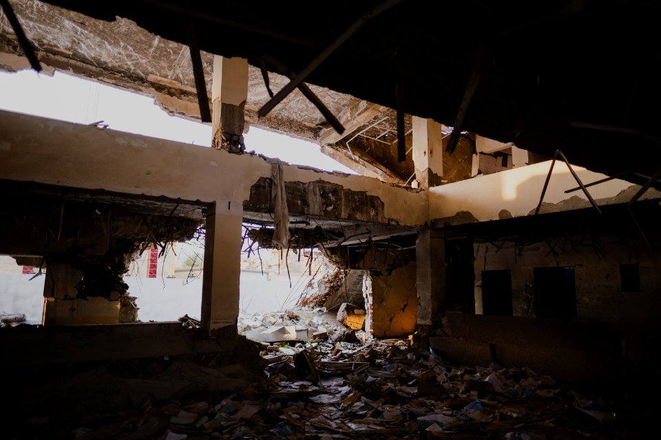Views around the ruined ID card office in Shingal in April of 2019, following war with the Islamic State 01