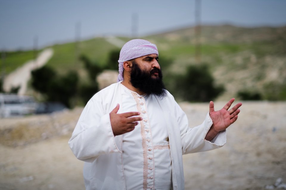 Views in May 2019 at the reconstruction of the Ezidi Shrine of Maawi overlooking Shingal, following the shrine's destruction by the Islamic State 37