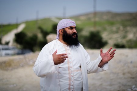 Views in May 2019 at the reconstruction of the Ezidi Shrine of Maawi overlooking Shingal, following the shrine's destruction by the Islamic State 37