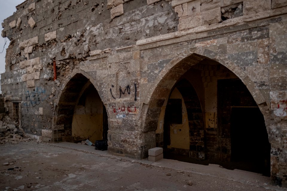 Views of a partially destroyed Aghawat Mosque in the old city of Mosul, in summer of 2019 after war with the Islamic State 25