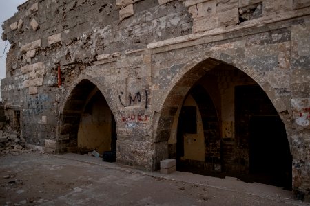 Views of a partially destroyed Aghawat Mosque in the old city of Mosul, in summer of 2019 after war with the Islamic State 25