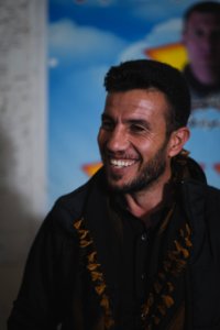 Views of the commander Khal Ali in the Hashid al-Shaabi office in April of 2019 in Shingal 34