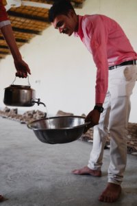 Views of a meal being served in June of 2019 at an Ezidi home in Wardia village in the Sinjar region 02