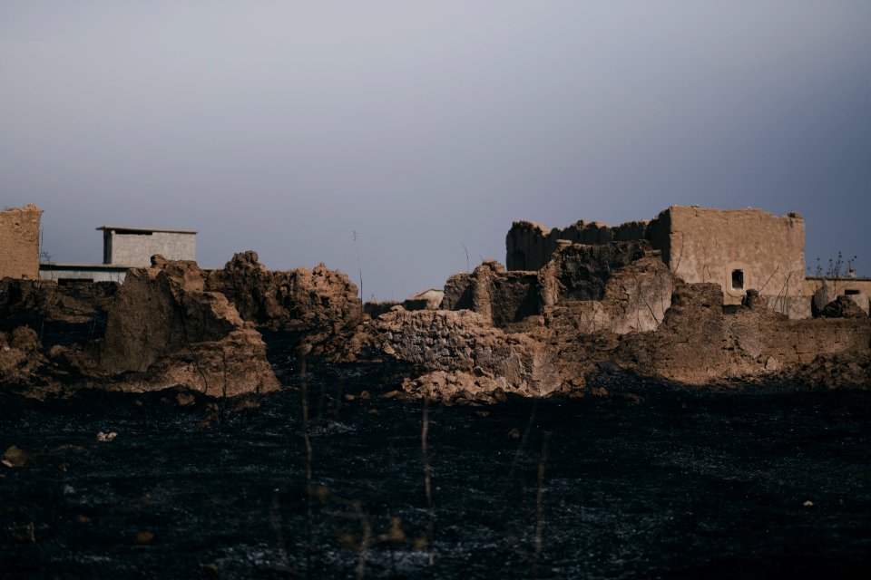Views of the Ezidi village Hardan in Sinjar District, burned in 2019 in the summer fires 28