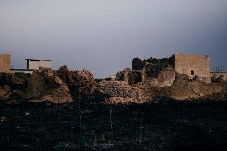 Views of the Ezidi village Hardan in Sinjar District, burned in 2019 in the summer fires 28