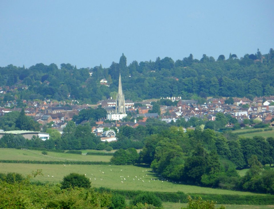 View towards Dorking from North Downs Way National Trail near Ranmore Common (July 2013) (4)