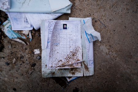 Views around the ruined ID card office in Shingal in April of 2019, following war with the Islamic State 38