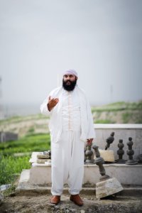 Views in May 2019 at the reconstruction of the Ezidi Shrine of Maawi overlooking Shingal, following the shrine's destruction by the Islamic State 22