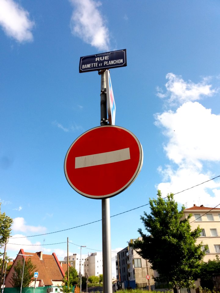 Vénissieux - Rue Banette et Planchon, plaque