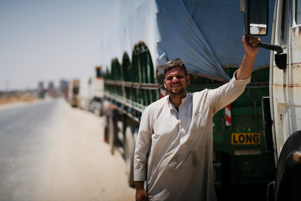 Views of interviews and meetings with Arab truck drivers in summer of 2019 waiting in Sinjar to deliver grain from Anbar and other Arab regions of Iraq 13