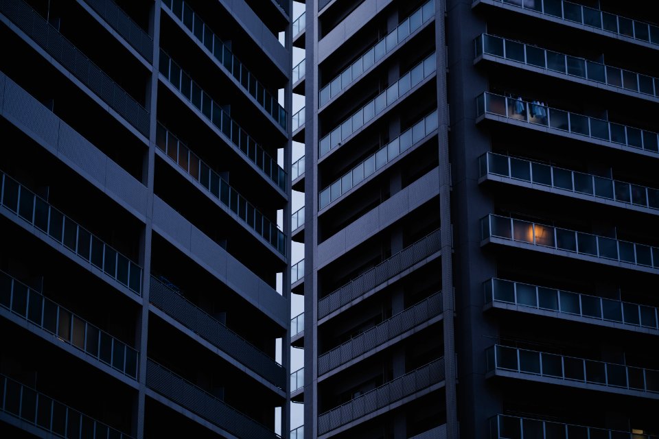 Views at twilight in April of 2019 around the Minami Senju neighborhood in Tokyo 05