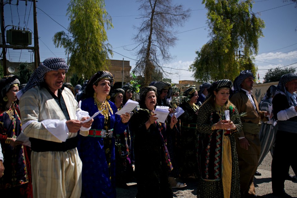 Views of the festival and parade for Palm Sunday in 2018 in the Chaldean Catholic town of alQosh 03