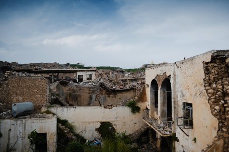Views in May of 2019 around the ruined old city of Shingal after the war with the Islamic State 05