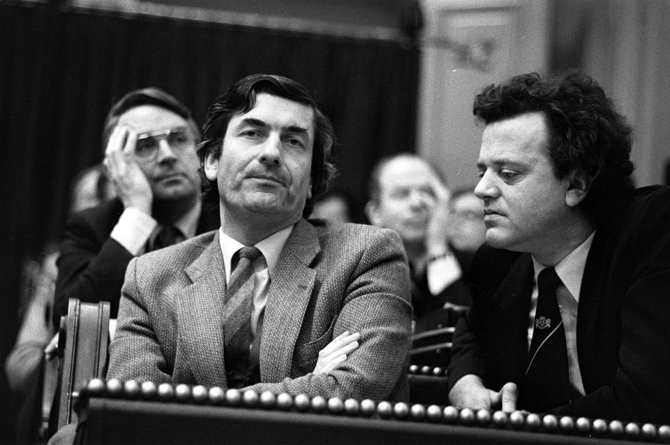 V.l.n.r. Jan Nico Scholten, Ruud Lubbers en Fred Borgman (allen CDA), Bestanddeelnr 930-5934