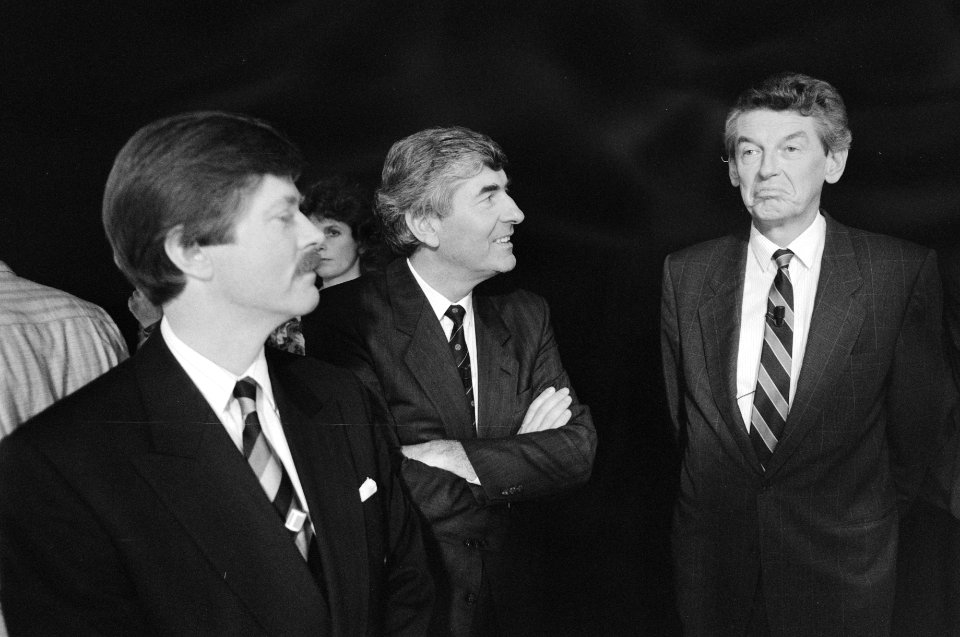 V.l.n.r. Joris Voorhoeve, Ruud Lubbers en Wim Kok, Bestanddeelnr 934-4943