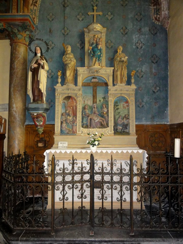Vertain (Nord, Fr) église, autel droite