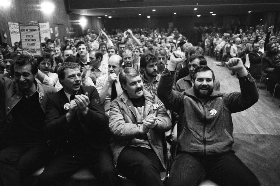 Vergadering van AbvaKabo-leden van het postdistrict Amsterdam over de staking i, Bestanddeelnr 932-7600