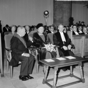 Vijftigste Dies Natales in Rotterdam van de Nederlands Economische Hoge School d, Bestanddeelnr 915-7322