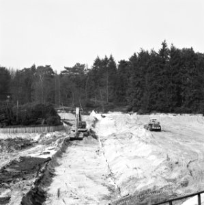 Vijvers, werkzaamheden, plastic, berg en bosch, slot, Bestanddeelnr 164-1385