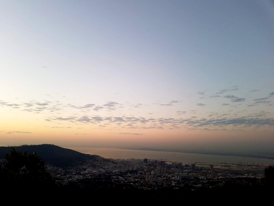 View of Cape Town from halfway up the Table Mountain 04