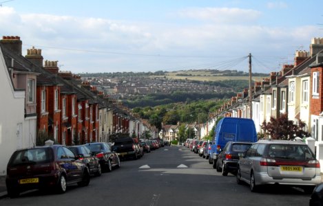 View down Totland Road, Brighton (July 2010)