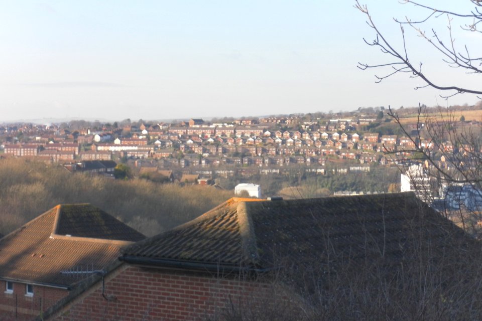 View of Hollingdean from Meadowview, Brighton (December 2012)