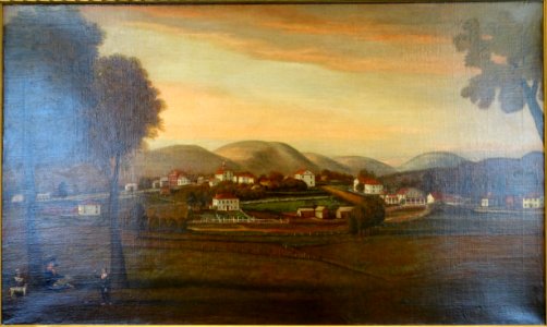 View of Bennington by Ralph Earl, 1798, oil on canvas - Bennington Museum - Bennington, VT - DSC08519