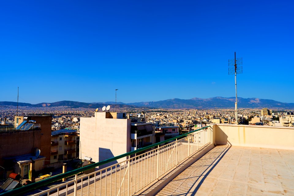 View of the city of Athens from a terrace on 23 October 2020 photo